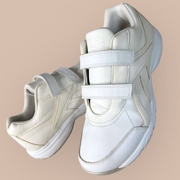 Reebok Leather Comfort Walking Sneakers Men 12 X Wide DMXRIDE Oil Slip Resistant - Picture 2 of 12